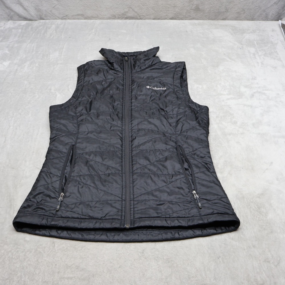 Columbia Vest Women Small Black Mighty Lite III Insulated Light Omni-Heat Puffer